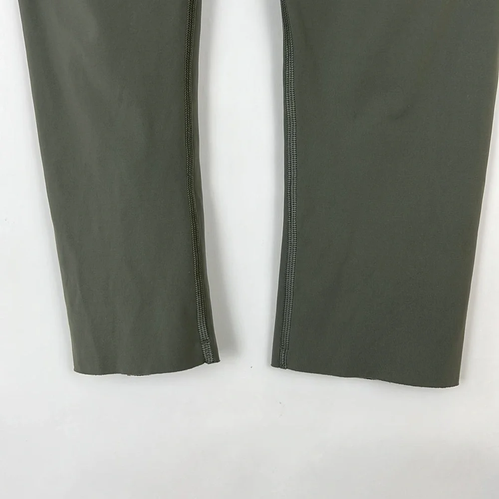 LULULEMON Fast & Free Crop II Nulux 19” Dark Olive 6 - Picture 5 of 13